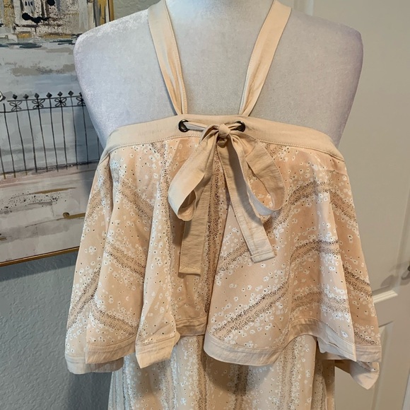 ENTRO Cold Shoulder Ruffle Tunic Dress • NWT! - Picture 2 of 9